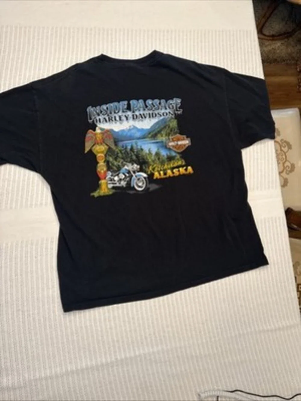 Harley Davidson T-Shirt Black Men’s XXL Inside Passage Ketchikan,AK